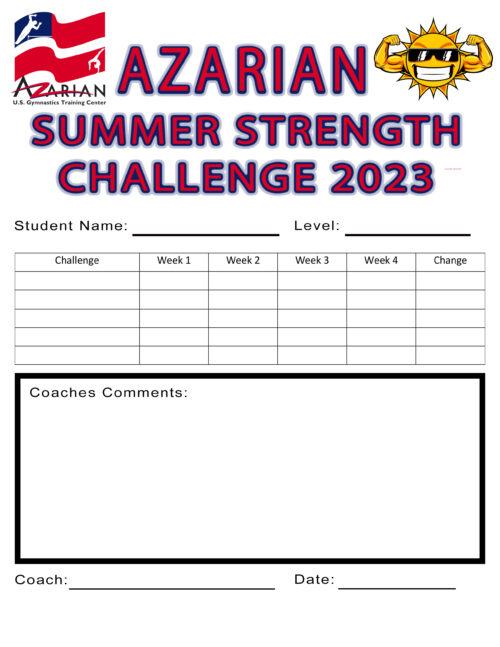 Summer Strength Testing Card